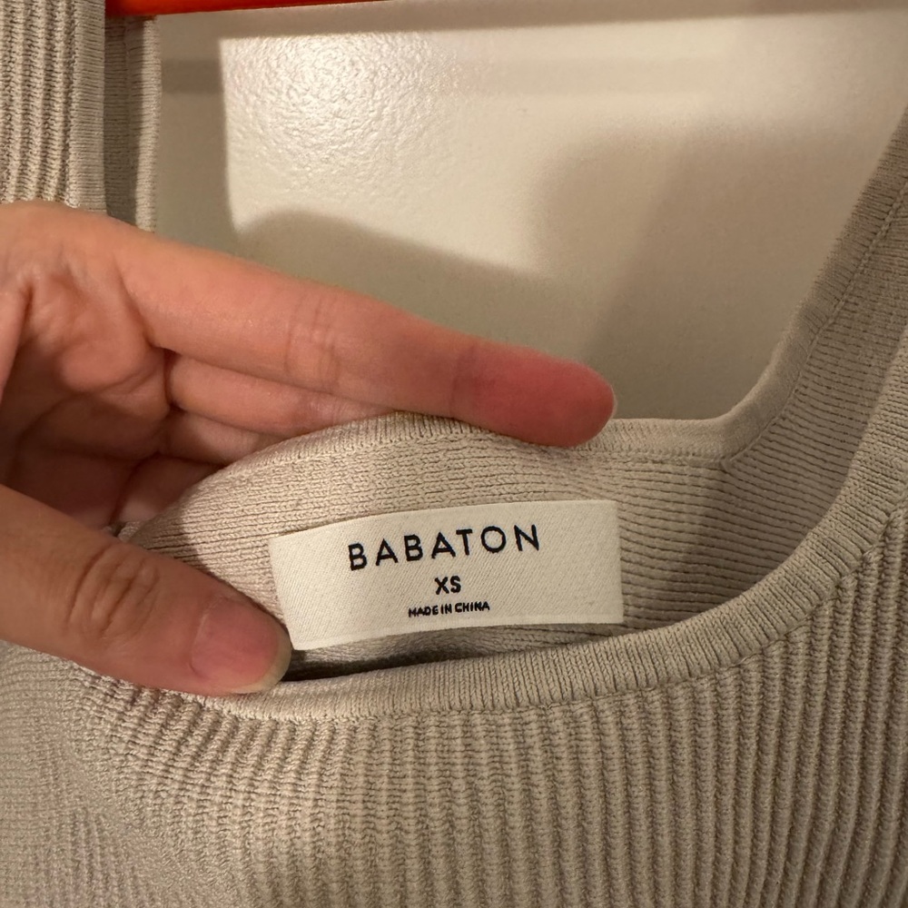Babaton Sculpt Knit Tank Top - Matte Pearl XS